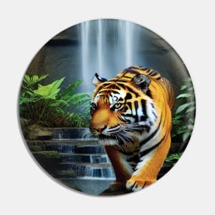 Tiger in jungle Pin