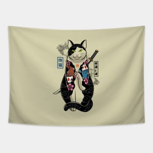 Yakuza Cat Tapestry