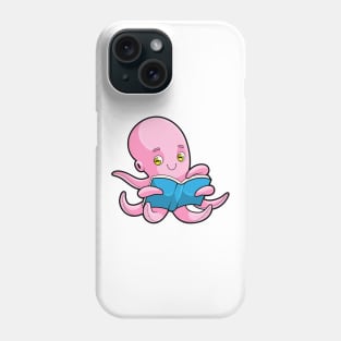 Octopus at Reading a Book Phone Case