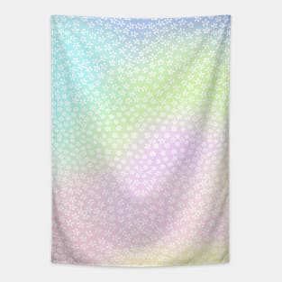 Petite White Flowers Tapestry