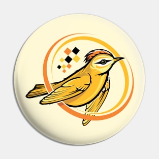 Digital Flying Bird Pin