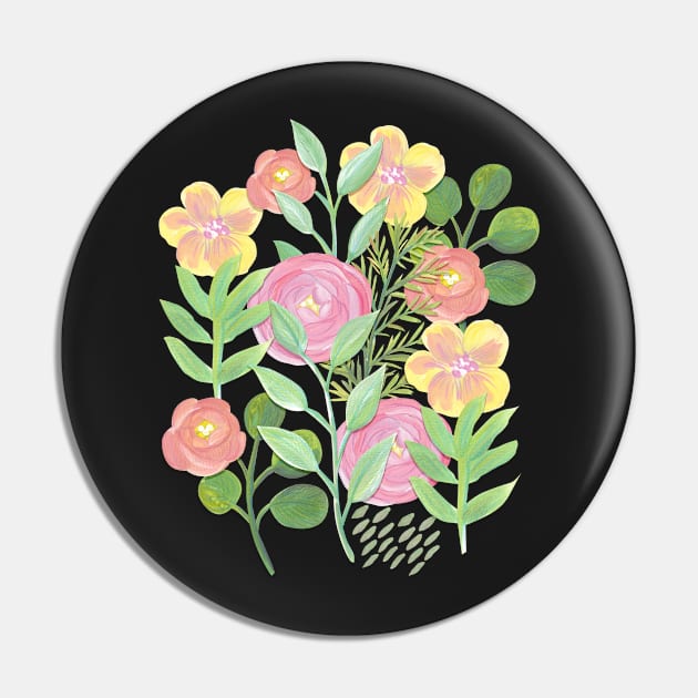 Painted Garden Pin by MarynArts