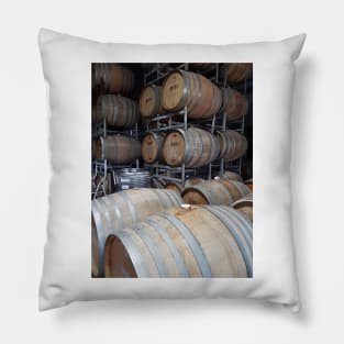 A Barrel of Fun - Adelaide Hills Wine Region - Fleurieu Peninsula - by South Australian artist Avril Thomas Pillow