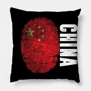 China Flag Fingerprint My Story DNA Chinese Pillow