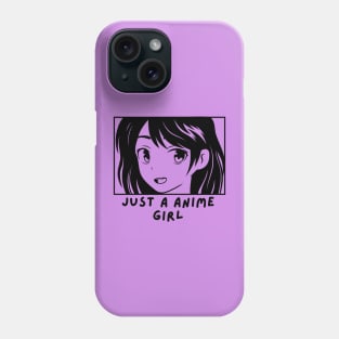 Just a girl anime girl Cute Anime girl face Phone Case
