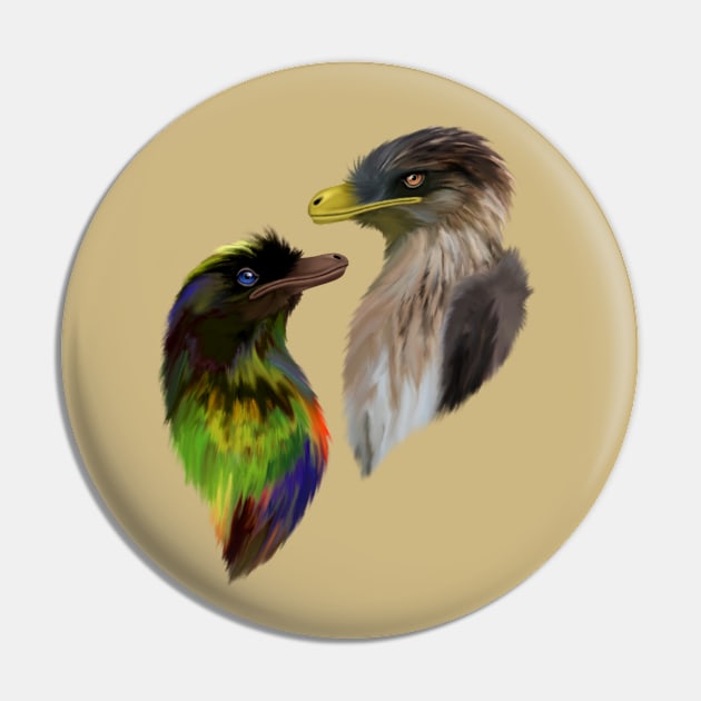 Two Generic Dromaeosaurs Pack Pin by saradrawspaleo