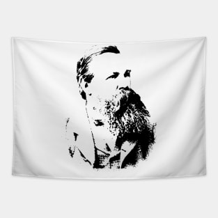 Friedrich Engels Pop Art Portrait Tapestry