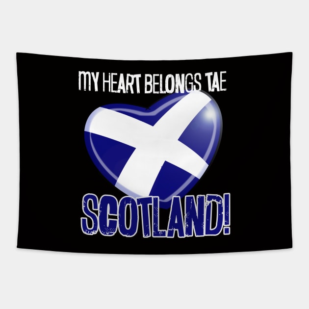 My Heart Belongs Tae Scotland! Tapestry by Squirroxdesigns