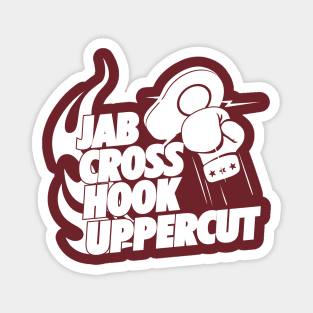 Jab, Cross, Hook, Uppercut Boxing Shirt Magnet