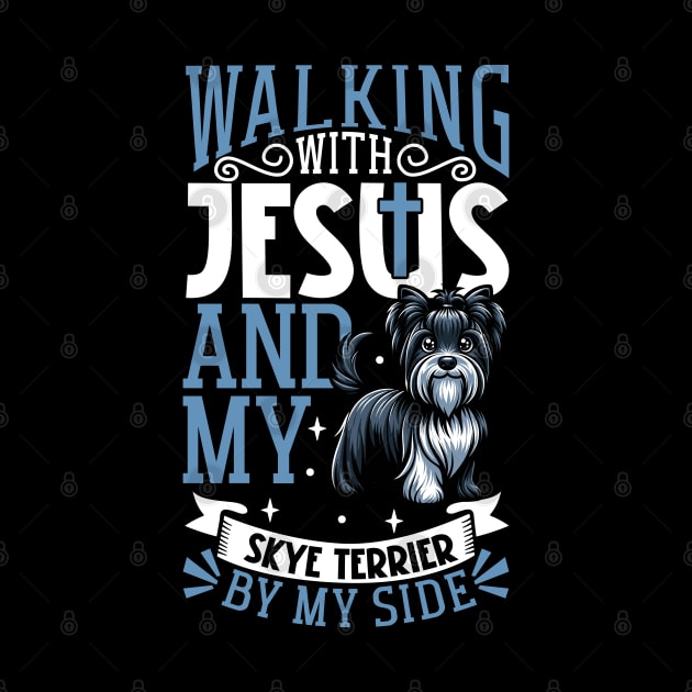 Jesus and dog - Skye Terrier by Modern Medieval Design