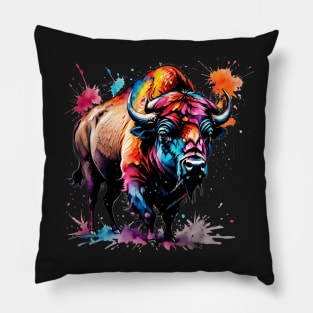 Bison Color Splash Pillow