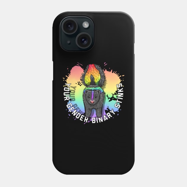 Your Gender Binary Stinks Phone Case by Art by Veya