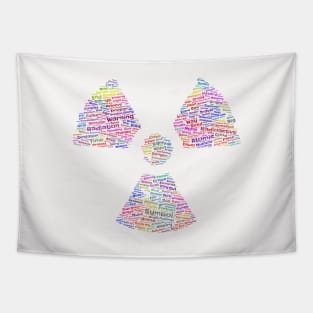 Radiation Symbol Silhouette Shape Text Word Cloud Tapestry