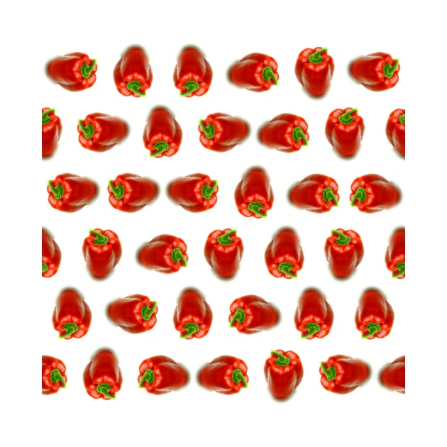 Red peppers pattern by Gaspar Avila