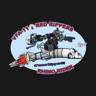 Red Rippers Rhino Nose Art T-Shirt