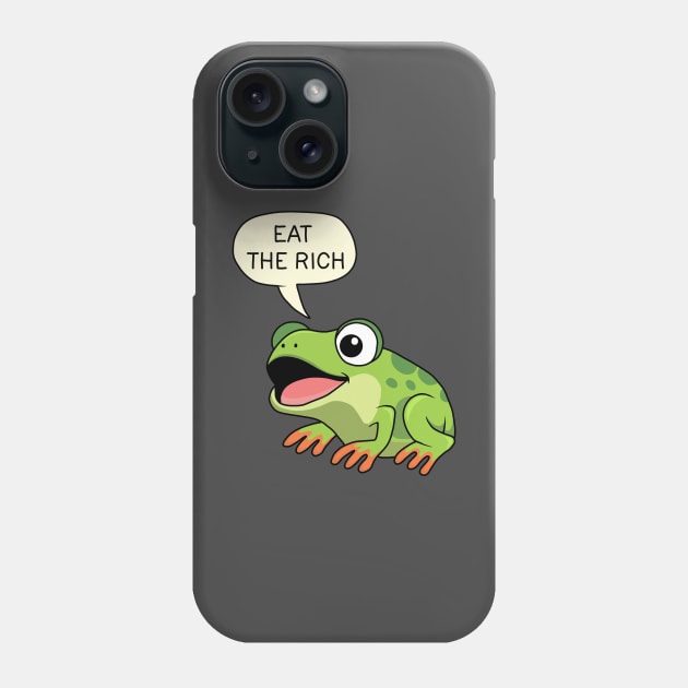 Eat The Rich - Frog Phone Case by valentinahramov