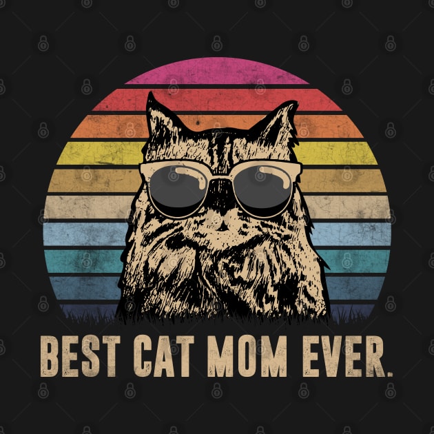 Vintage Best Cat Mom Ever Funny Father_s Day Gift Shirt by HomerNewbergereq