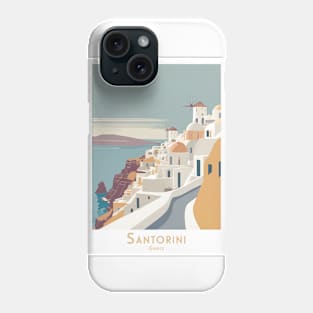 Vintage Retro Minimal Santorini Serenity Phone Case