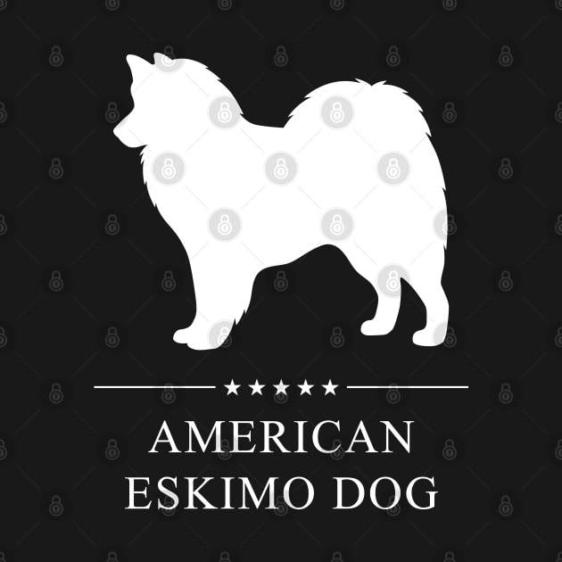 American Eskimo Dog White Silhouette by millersye