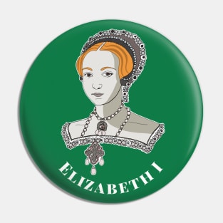 Young Queen Elizabeth I of England Pin