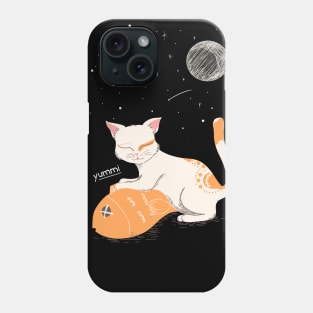 Yumm cat illustration Phone Case