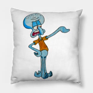 Grumpy Squidward Pillow