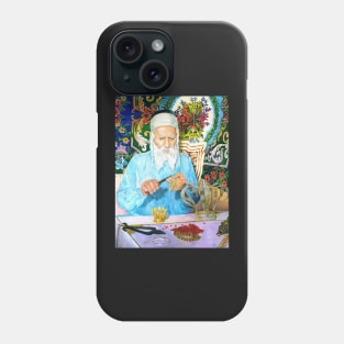 Yemenite jeweller acrylic on board Phone Case