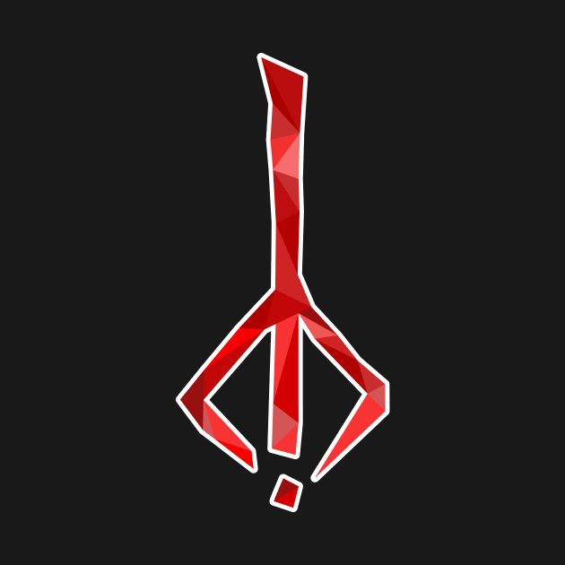 Bloodborne - Hunter Rune (Polygonal with white outline) by InfinityTone