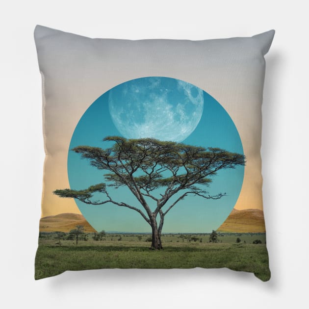 Moon Tree Pillow by Aaron the Humble