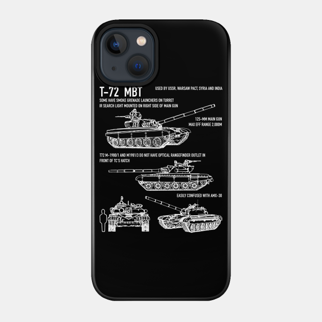 T 72 Russian Army Tank Mbt Blueprint T 72 Tank Phone Case Teepublic