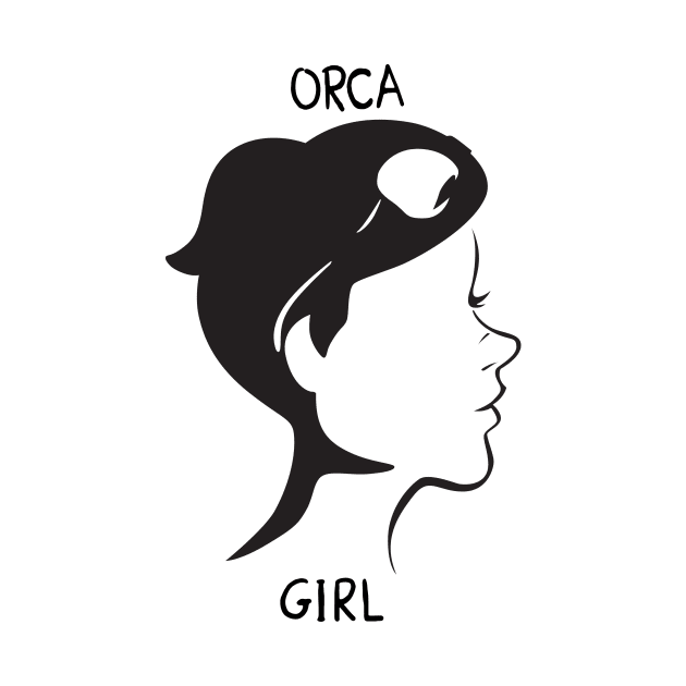 Girl with sun glasses and a  orca whale optical illusion- legended by Whoana Keli