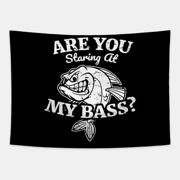 Funny Bass Fishing, Staring At My Bass Tapestry by ScottsRed