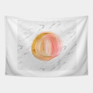 Sunny rose gold marble Tapestry