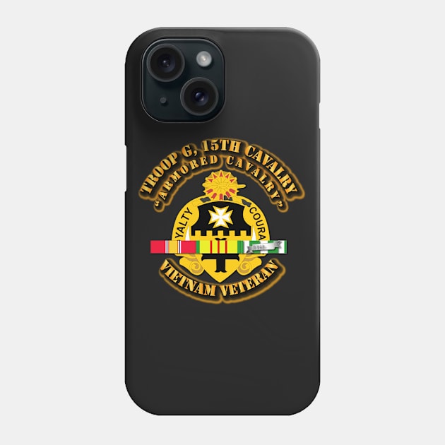 Troop G, 5th Cavalry (Armored Cavalry) w SVC Ribbons Phone Case by twix123844