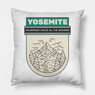 Yosemite National Park Camping Hiking Outdoors Outdoorsman Pillow