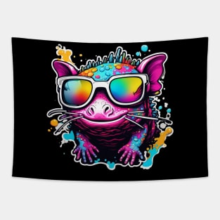 Colorful Axolotl Tapestry