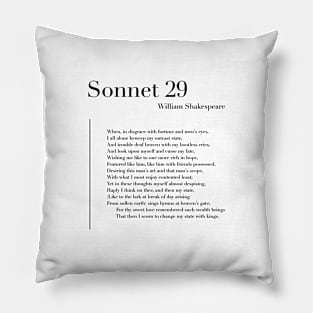 Sonnet 29 by William Shakespeare Pillow