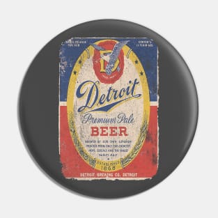 Detroit Premium Pale Beer - Vintage Style Pin