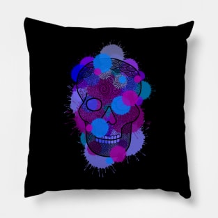 Blue blood skull Pillow