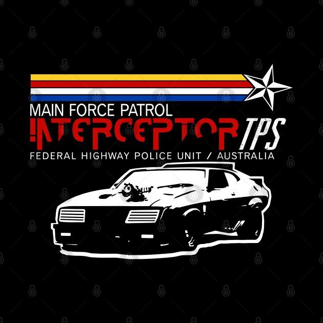 Car Ford Falcon V8 The Pursuit Special Interceptor from the movie Mad Max by DaveLeonardo