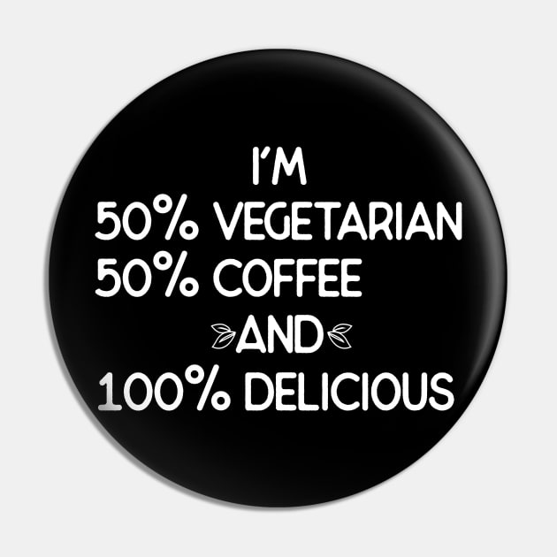 Vegetarian and Coffee Lover Pin by PixelArt