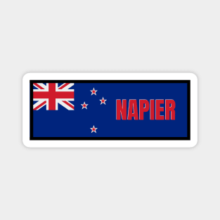 Napier City in New Zealand Flag Magnet