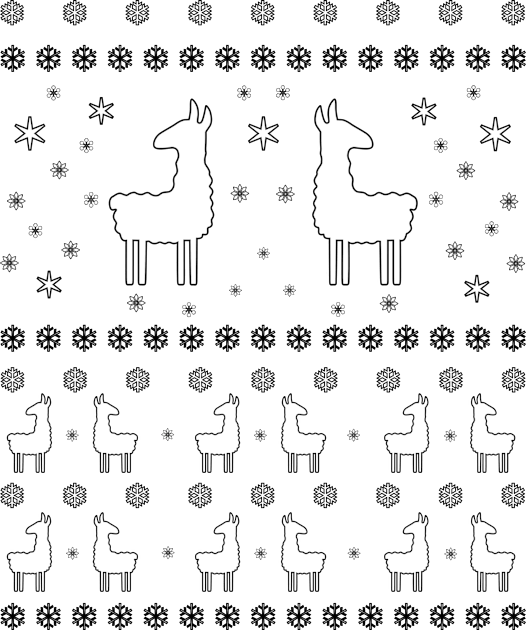 Llama Christmas pattern Kids T-Shirt by helengarvey