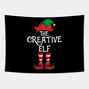 Creative Elf Matching Family Christmas Tapestry