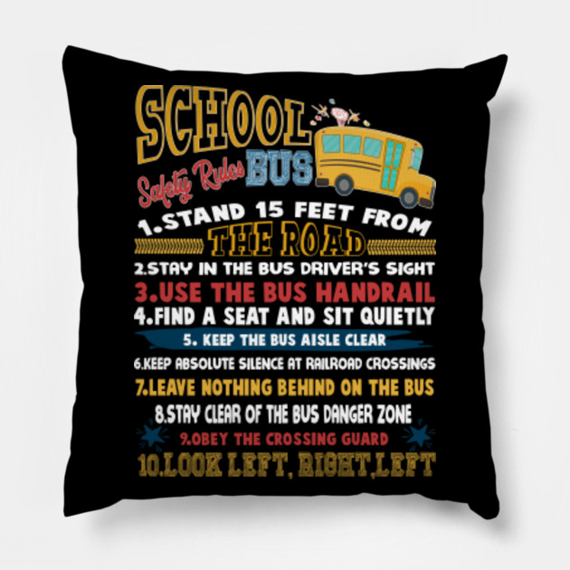 School Bus Safety Rules Tee School Bus Driver Back To School