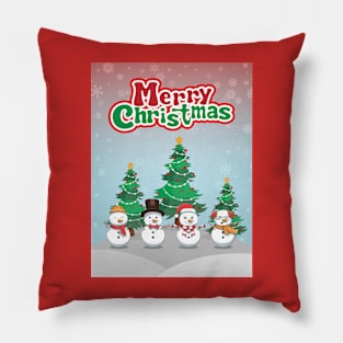 Christmas Snowman Pillow