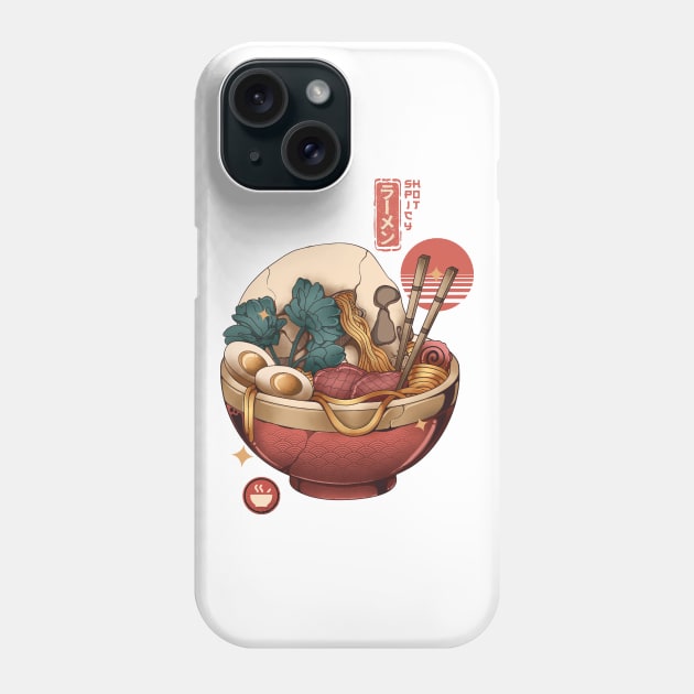 Spicy Hot Ramen Skull Phone Case by Hirolabs