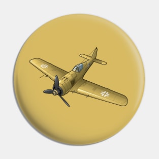 Focke Wulf FW-190 in yellow Pin