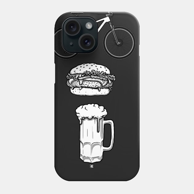 Bike, Burger & Beer HT Phone Case by CALMA