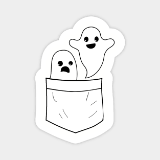 Ghosted Spooky Pocket Magnet